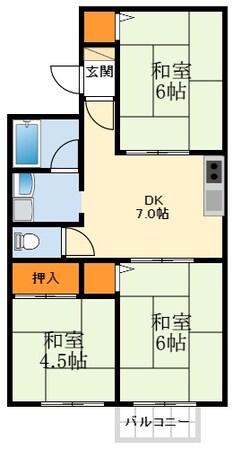 大阪狭山市駅 徒歩7分 2階の物件間取画像